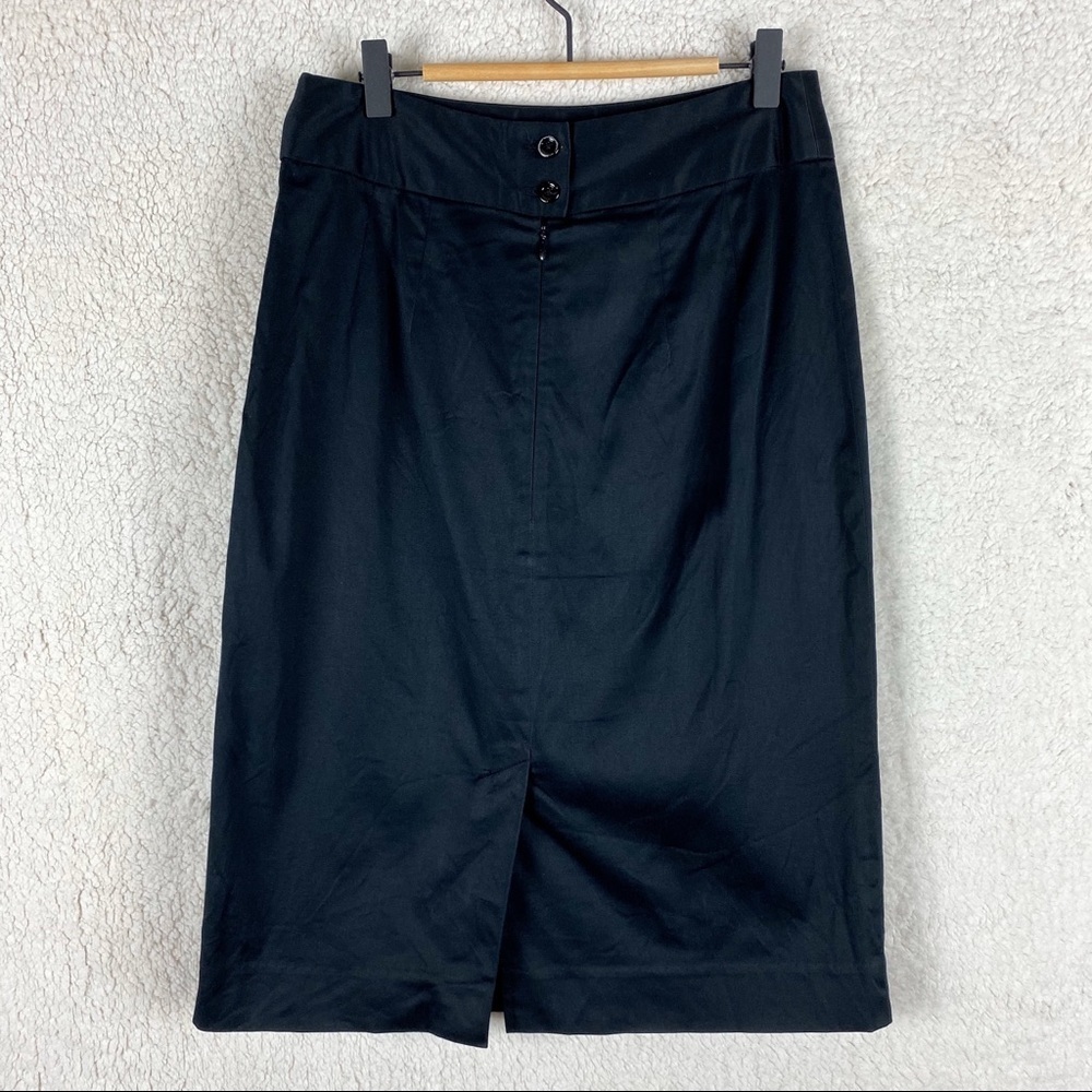 Banana Republic Black Midi Pencil Skirt Size 6 - Picture 3 of 8